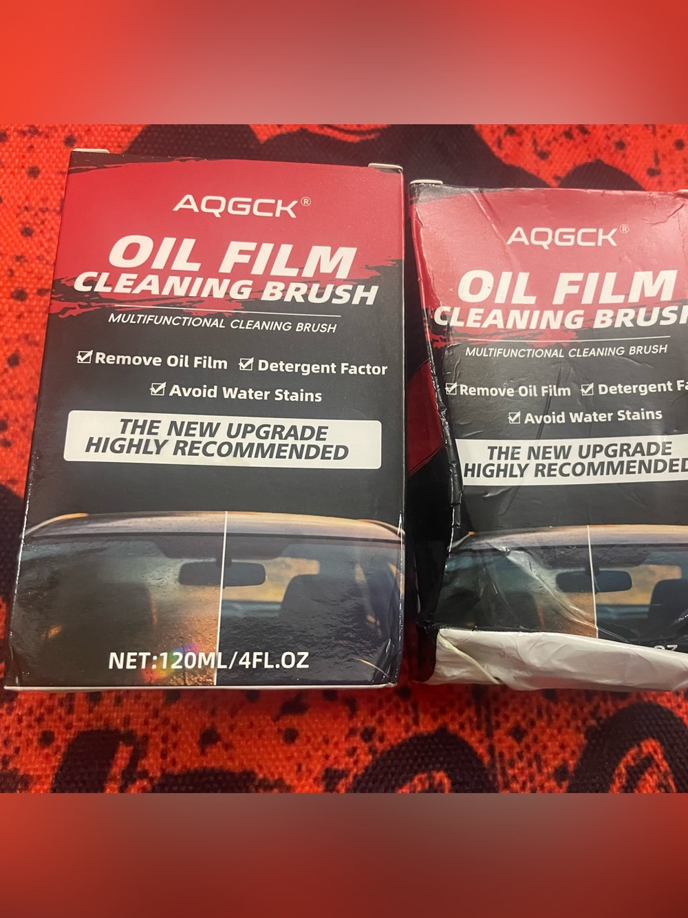 Lot of 2 Oil Film Multi-functional Cleaning Brushes for Car Window Glass 12/2028